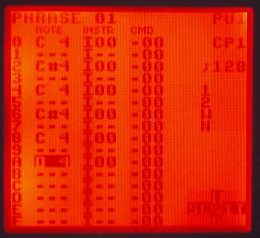 Red inverted backlit DMG screen runing inverted palette LSDj