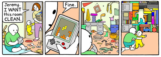 Tetris comic strip