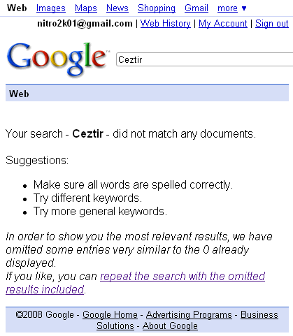 Ceztir Google bug