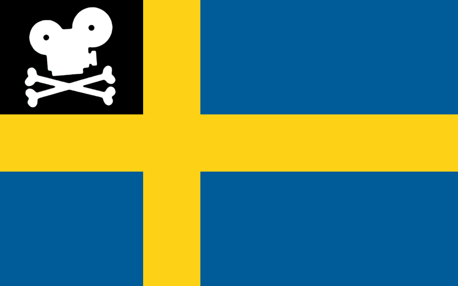Swedish flag: Pirate edition.
